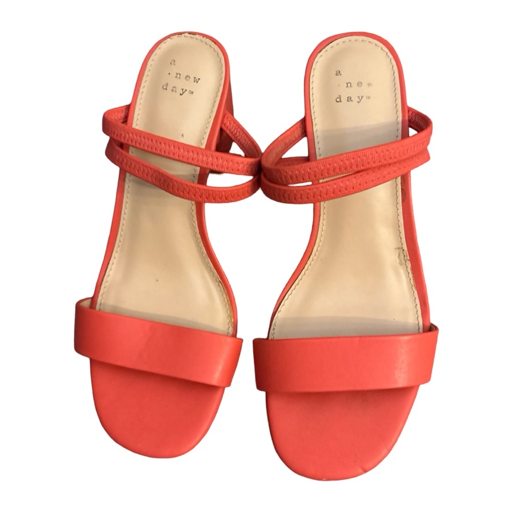 a new day Coral Double-Strap Slide Summer Classy Sandals Size 7 - Picture 2 of 8